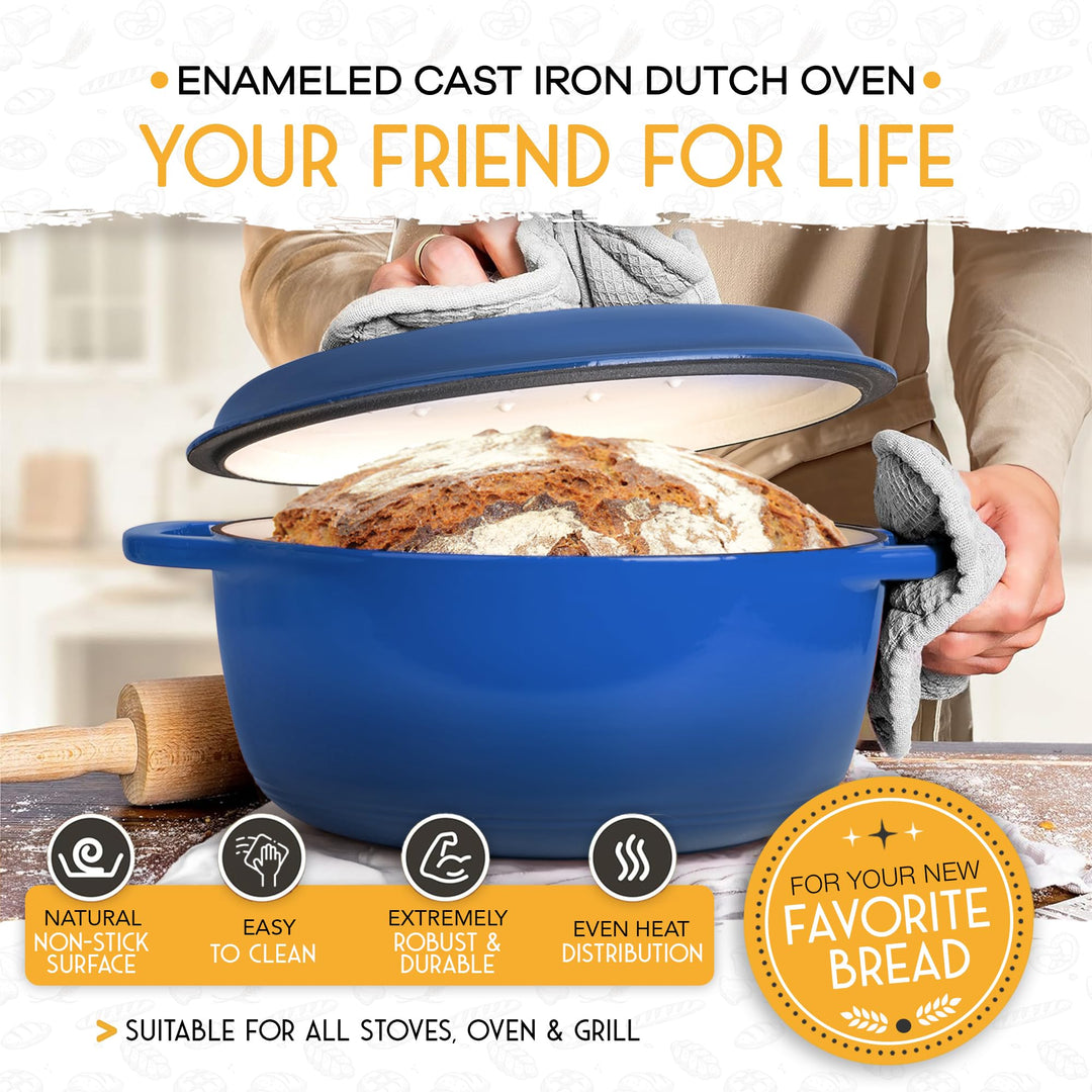 ULTIMATE BREAD MASTER KIT - ENAMELED CAST IRON DUTCH OVEN