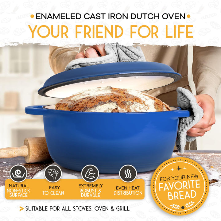 ULTIMATE BREAD MASTER KIT - ENAMELED CAST IRON DUTCH OVEN