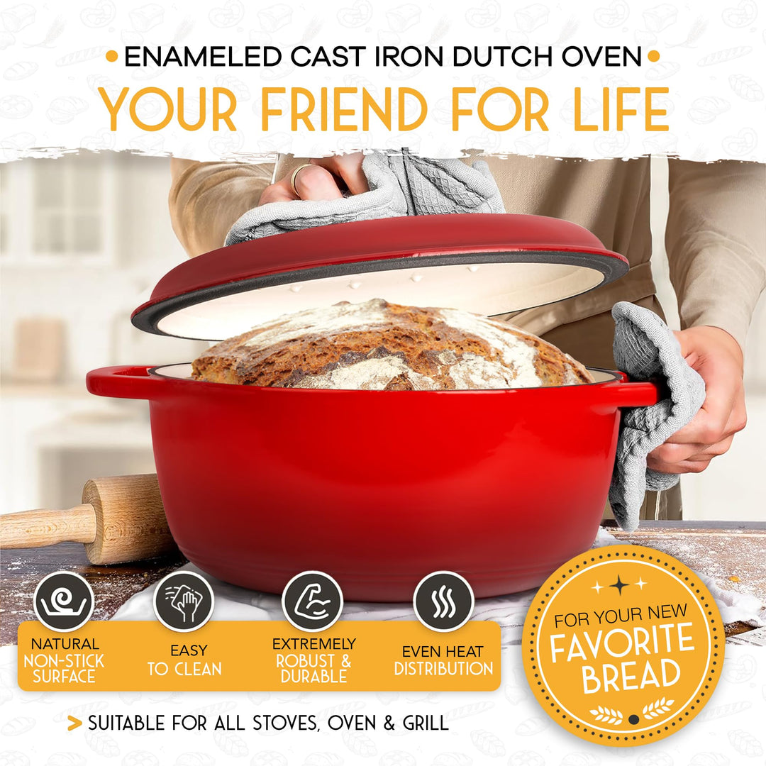 ULTIMATE BREAD MASTER KITS - ENAMELED CAST IRON DUTCH OVEN