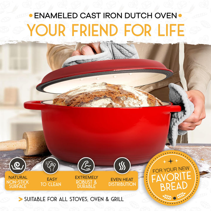 ULTIMATE BREAD MASTER KITS - ENAMELED CAST IRON DUTCH OVEN