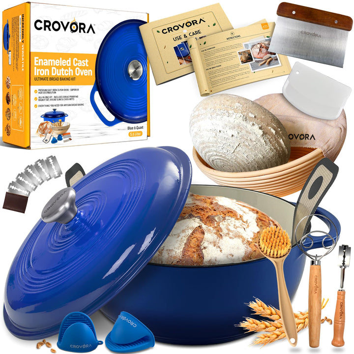 ULTIMATE BREAD MASTER KIT - ENAMELED CAST IRON DUTCH OVEN